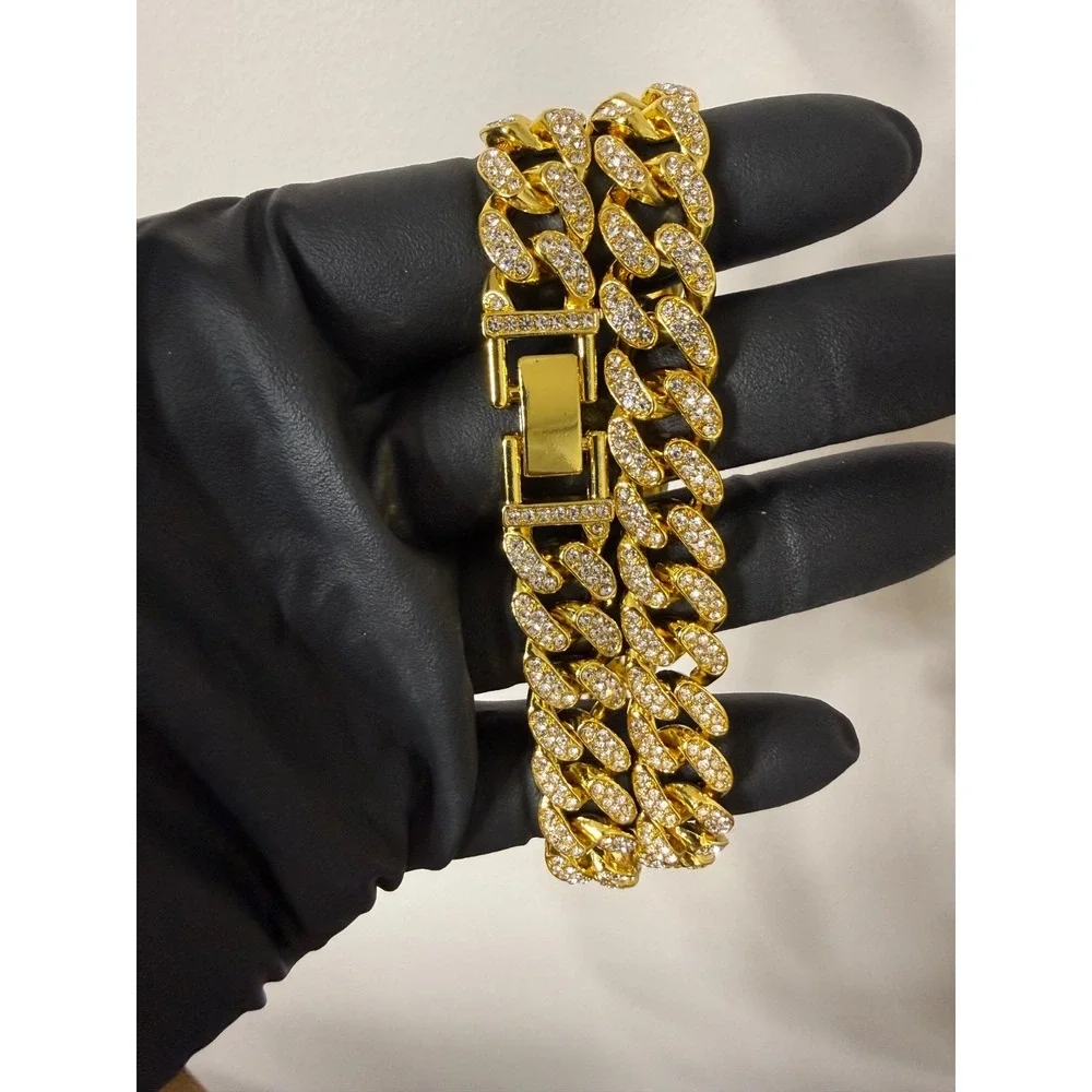 cuban chain iced out vvscz over stainless 20inch 12.5mm